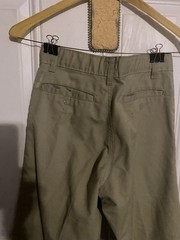 Dickies Khaki Uniform Pants Size 14R 26 W Preteen/Youth EUC Flat Front