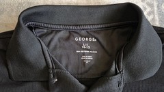 Lot Of Four (4) George Youth Size L 10-12 Polo Shirts 100% Polyester Black