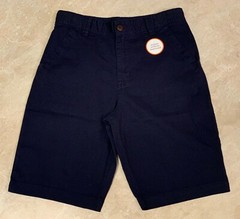 Boys Navy Adjustable Waist Shorts(School Uniformed Approved): 12-16-18