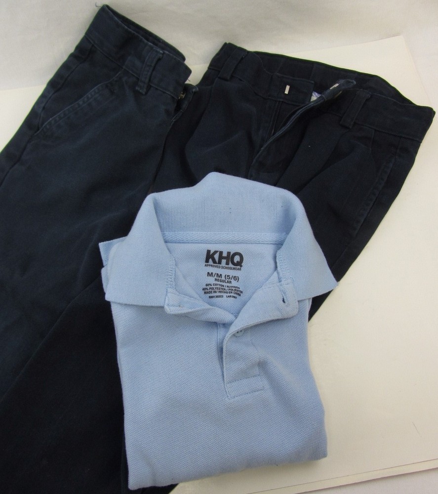 Boy’s School Uniform BLUE – M Shirt long sleeve & 2x Chaps Pants 4 Regular