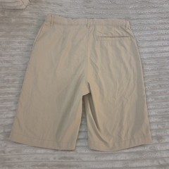 Old Navy Boys School Uniform Bermuda Shorts Beige Khaki Twill Zip Fly Size 16