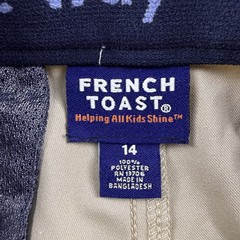 French Toast Shorts Kids Size 14 Khaki Flat Front Uniform School Pockets