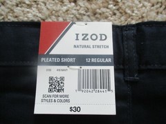 BNWT Izod Big boys formal/school uniform pleated shorts, Size 12, cotton blend