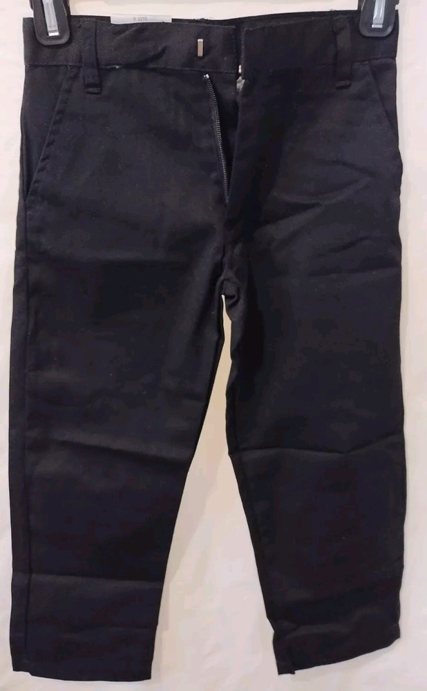 NWT GENUINE FLAT FRONT BLACK SCHOOL UNIFORM PANTS JUNIORS SIZE 6 (REGULAR)