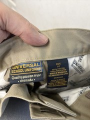 Boys 16 Flat Front Universal Uniform Pants Khaki New Tags School Waist 29