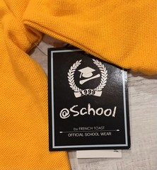 @ School by French Toast Short Sleeve Polo Shirt size XL 16/18 Gold/Yellow NEW B