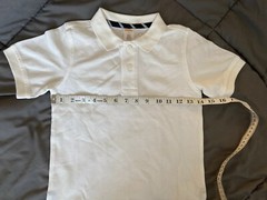 GYMBOREE Boys Uniform White Polo School Shirt Stain Release Finish Size 4 NEW