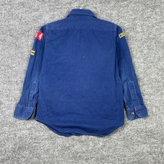 Boy Scouts of America Uniform Shirt Kids Blue Cub Scout Patches Vintage Outdoors