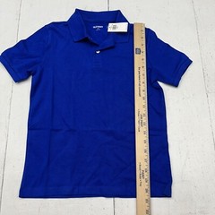 Old Navy Blue Tango Uniform Pique Short Sleeve Polo Boys Size Medium NEW