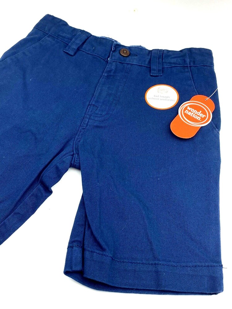 School Uniform Shorts Size 6 Boys Navy Blue Adjustable Waist Stretch children