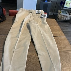 NWT Authentic Galaxy Boy’s Double Knee School Uniform Pants Khaki Tan Size 12