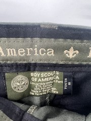 Boy Scouts of America Convertible Canvas Cargo Pants Shorts Youth SZ 10 green