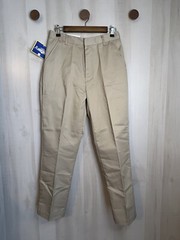 A+ School Uniform Pants Boys Size 16 29 x 28 Khaki Flat Front Waist Adjusts NWT