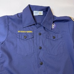 Boy Scouts Of America Youth MED Uniform Shirt Blue South Tx Council Patches652