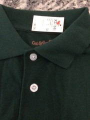 Cat & Jack Boy’s School Uniform Polo Shirt Dark Green Hunter Green Size XL 16 NW