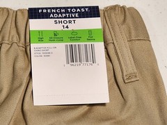 French Toast Youth Boy’s 1-Pack B Adaptive Pull-On Chino Shorts, Khaki, Sz-14