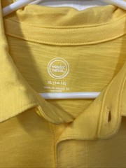 Wonder Nation Boys Short Sleeve Polo Shirt Daffodil Yellow Size XL (14-16)