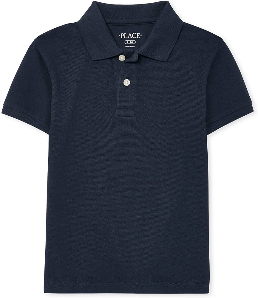 The Children’s Place Short Sleeve Pique School Uniform Polo Shirt Navy Size L