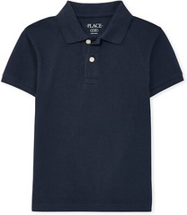 The Children’s Place Short Sleeve Pique School Uniform Polo Shirt Navy Size L