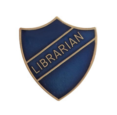 Librarian Blue Pin Badge For Schools