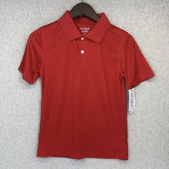 Cat & Jack Boys Top Red School Uniform Polo Shirt Size Large Large Wicking NWT