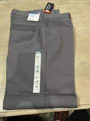 French Toast Husky Boys’ Flat Front Relaxed Pants 18 Husky Grey