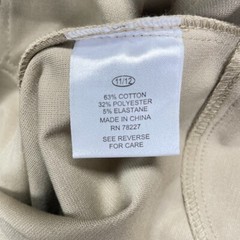 School Uniform Boys 11/12 Beige Khaki Pants Flat Front 34×31 NEW