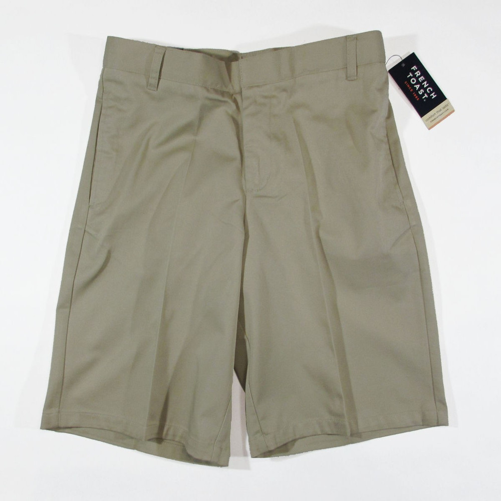 French Toast Boys Flat Front Adjustable Waist Short (Khaki, 14 H, 30.5″ Waist)
