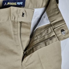New Access ASU002 Boys Flat Front School Wear Uniform Pants Khaki Size 12
