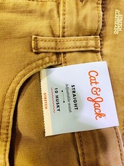 Cat & Jack Stretch Straight Fit Adjustable Waist  Khaki Pants size 10H NEW Tags