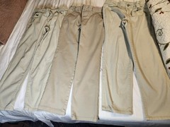 (3) Sz. 8R Khaki School Uniform Pants, 2 Pair of Wonder Nation & 1 Pair Of C&J
