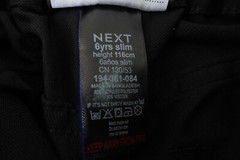 NEXT School Boys Size 6 Slim Waist Black Jean Style Uniform Pants NWT