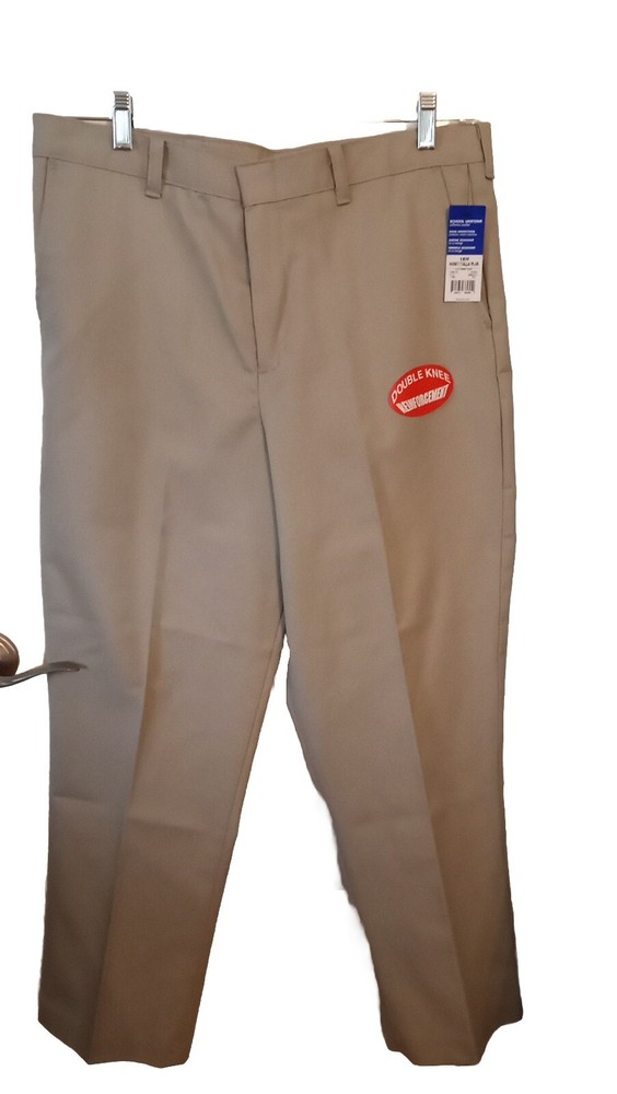 NWT School Uniform Stain Protection 18 Husky Tan Long Dress Pants