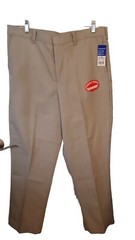 NWT School Uniform Stain Protection 18 Husky Tan Long Dress Pants