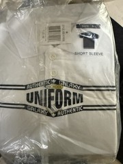 Authentic Galaxy School Uniform Polo shirt size 5 white, pack of 12