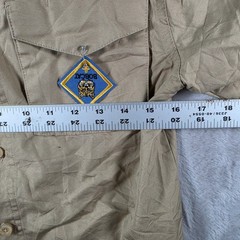 Boy Scouts of America Uniform Shirt Boys Youth Medium Tan Patches Webelos Bobcat