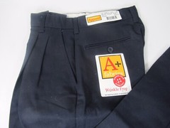 A+ Fabrics Boys Sz 28 M Waist 28 Length 30 Navy Blue School Pants Wrinkle Free
