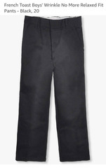 NWT French Toast Relaxed Fit Boys School Uniform Pants: Wrinkle no More: Navy Bl