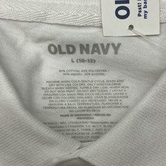 Old Navy White School Uniform Jersey Short Sleeve Polo Boys Size Large NEW