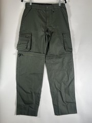 Boy Scouts Of America Pants Youth 14 Green Canvas Convertible Zip Off Uniform