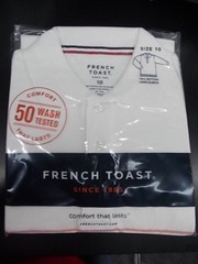 Boys French Toast $20 Uniform/Casual White Long Sleeved Polo Shirt Size 4 – 20