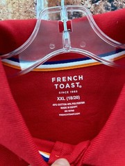French Toast Boys Uniform Polo 2 Pack XXL 18-20