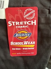 Dickies Boys Uniform School Shorts Black Size 12 Wrinkle Resistant