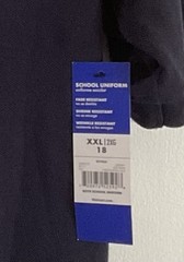 2 George Boys School Uniform Navy Blue Short Sleeve Polo Shirts -Size XXL (18)