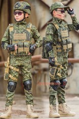 Children’s Camouflage Suit Special Forces Military Training Uniform with Helmet