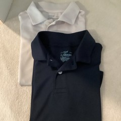 “Boys Size 10-12 Shirts School Uniform Or Casual – 1 Navy, 1 White