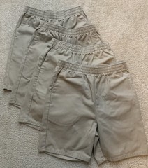 Classroom Uniform Shorts Elastic Waist Pull On Khaki Size 12 Set of 4