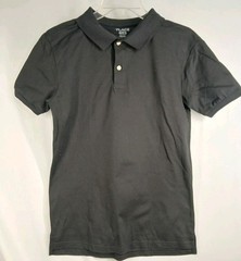 Set Of 2 The Children’s Place Size 2XL 16 Black Short Sleeve Polo Shirt