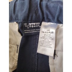 French Toast Pants 14 1/2 Plus Boys Navy School Adjustable Waist Relaxed Fit