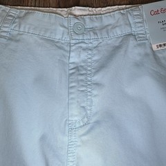 Boys Flat Front Shorts Sz 14 Light Blue Adjustable Waist Uniform NWT